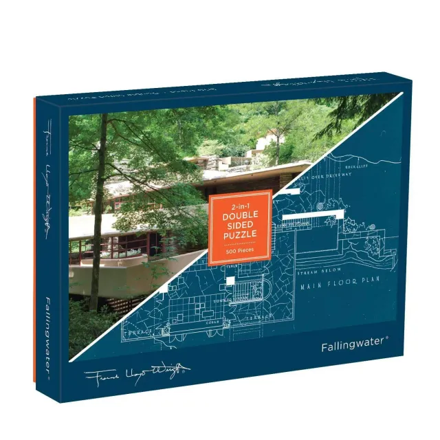 Galison Frank Lloyd Wright Fallingwater puslespil 500 brikker dobbeltsidet