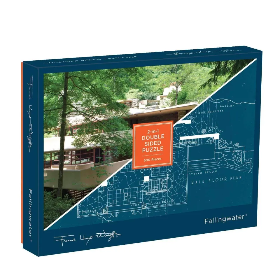 Galison Frank Lloyd Wright Fallingwater puslespil 500 brikker dobbeltsidet