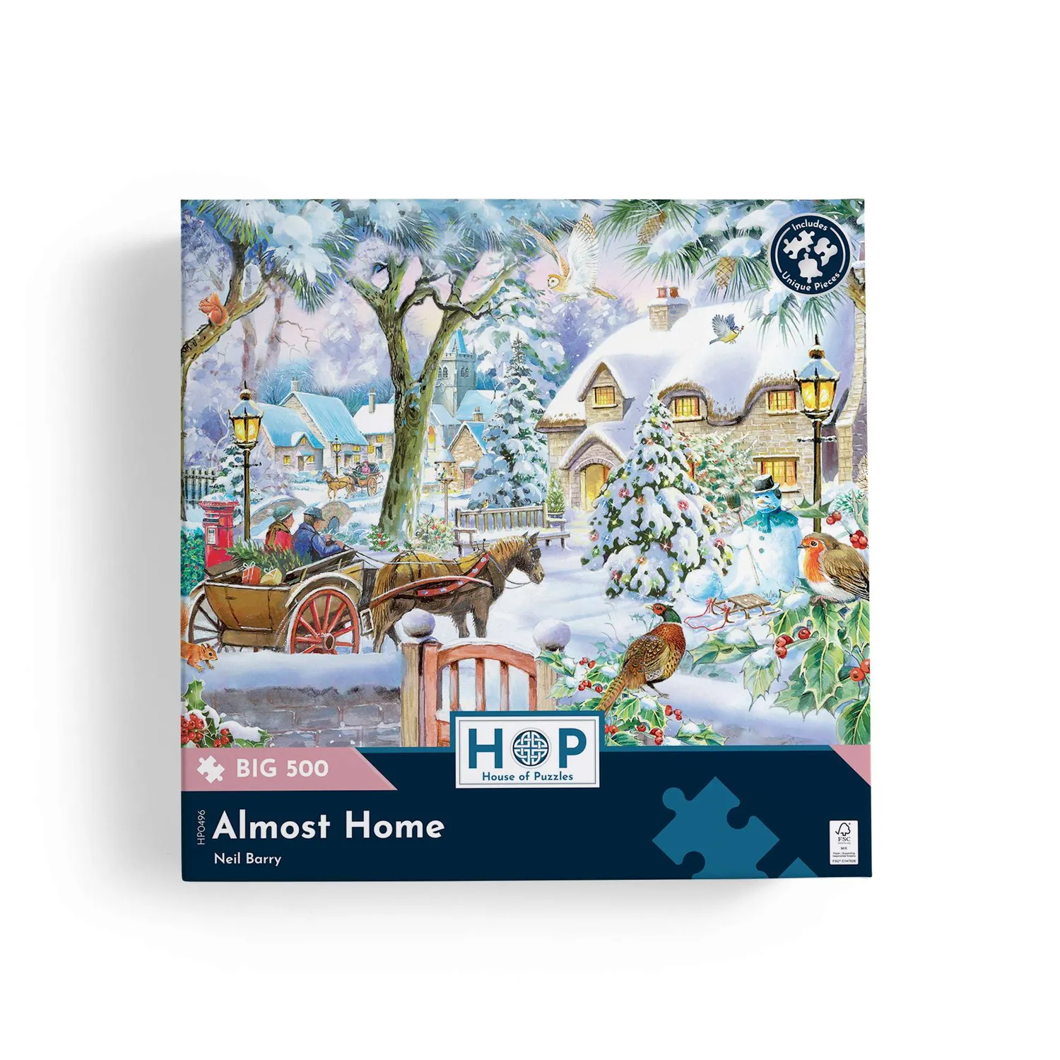 House of Puzzle BIG Almost Home puslespil 500 store brikker jul