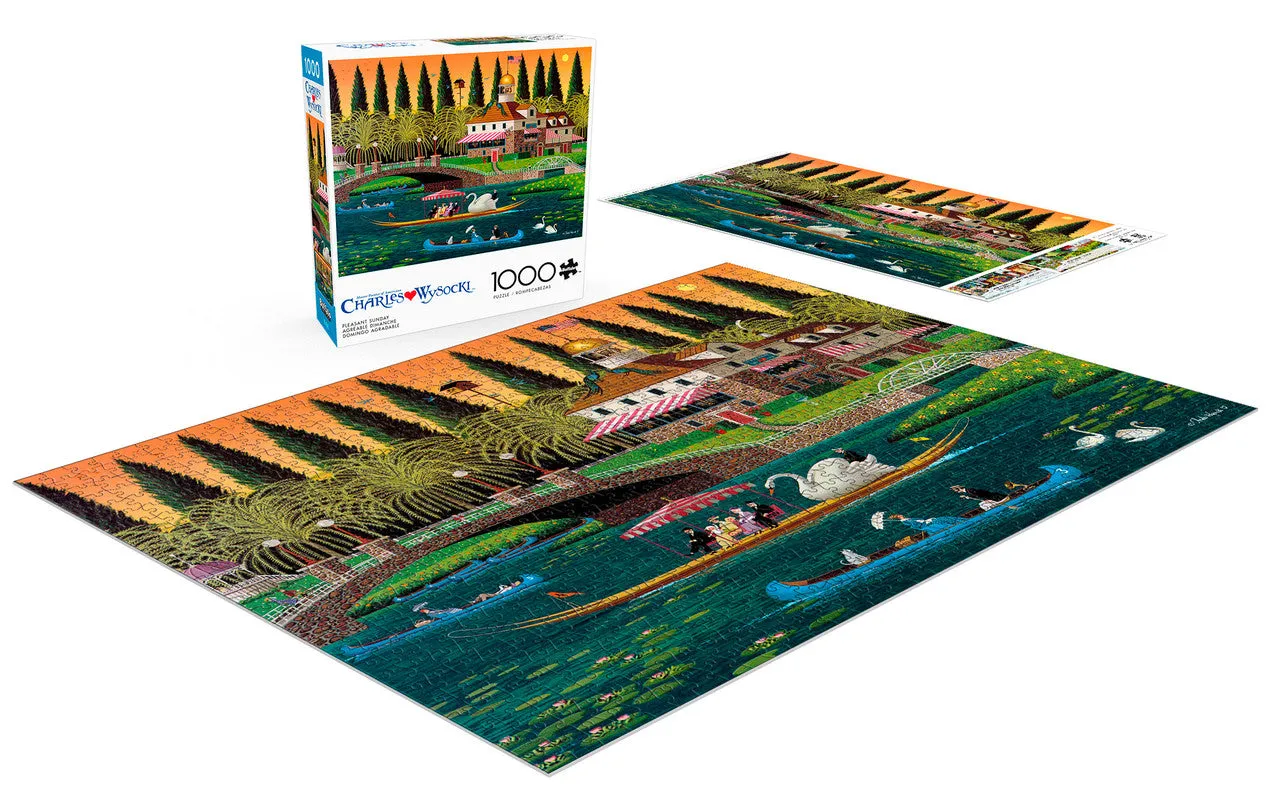 Buffalo Games Pleasant Sunday puslespil 1000 brikker flod