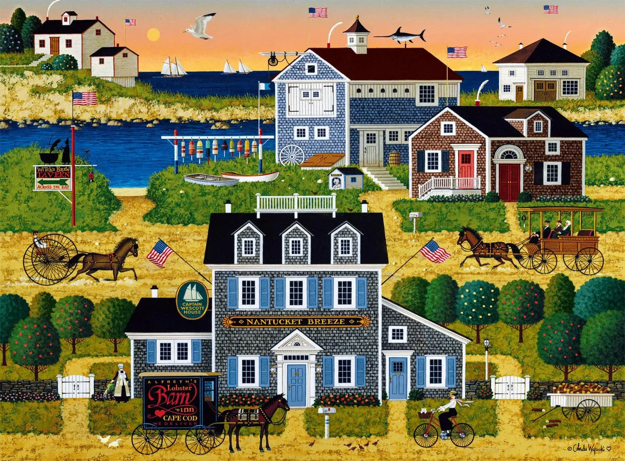 Buffalo Games Charles Wysocki Witch's Bay puslespil 1000 brikker kystby