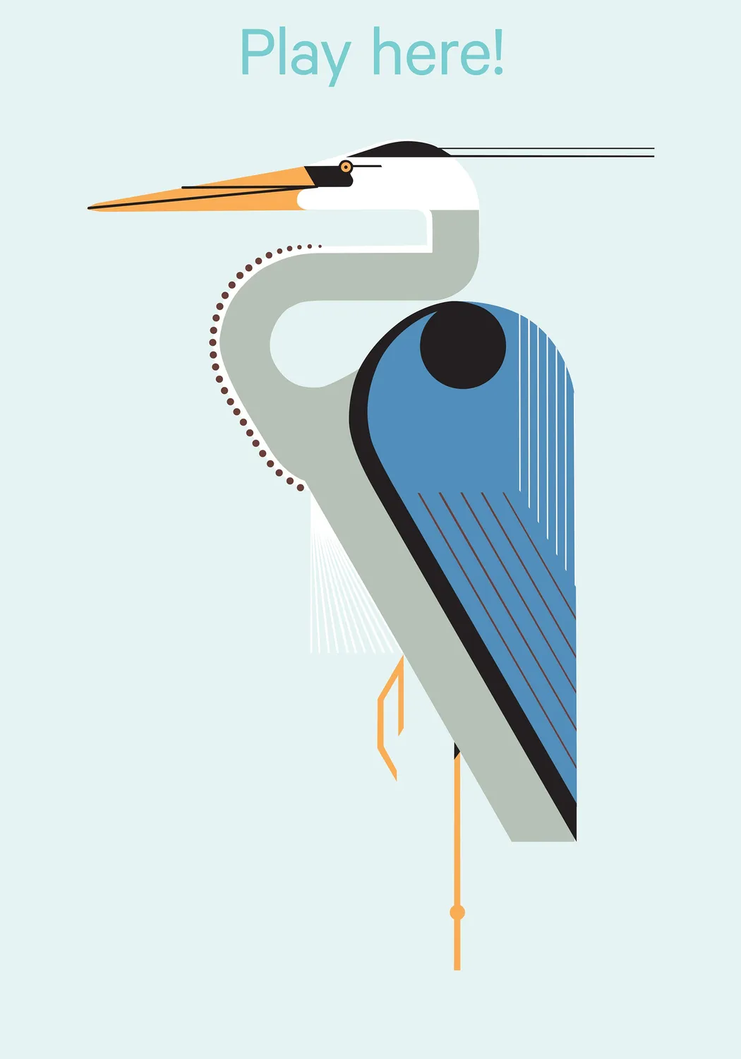 Pomegranate Charley Harper Sticky Birds klistermærkesæt 12 fugle