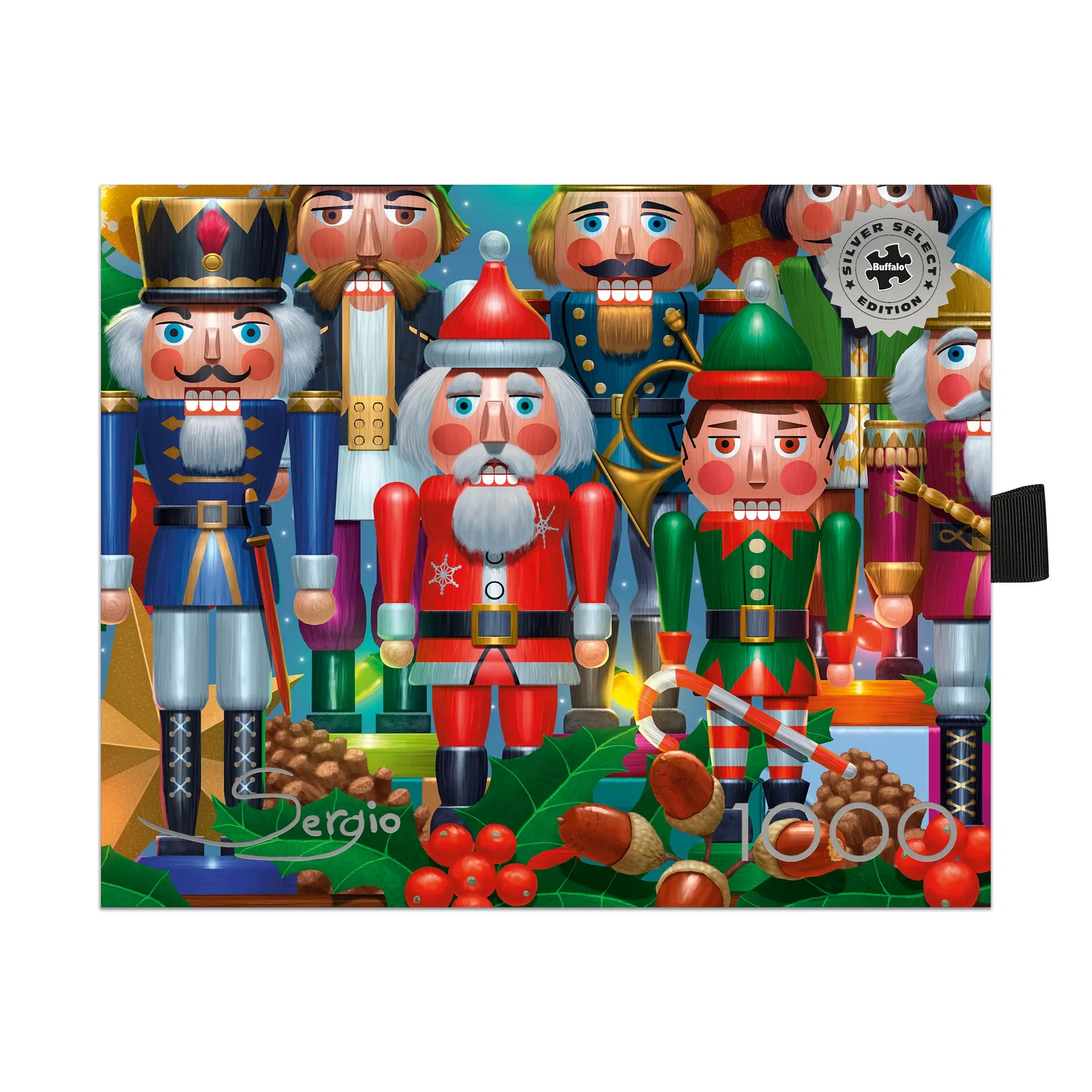 Buffalo Games Silver Select Nutcrackers for Christmas puslespil 1000 brikker