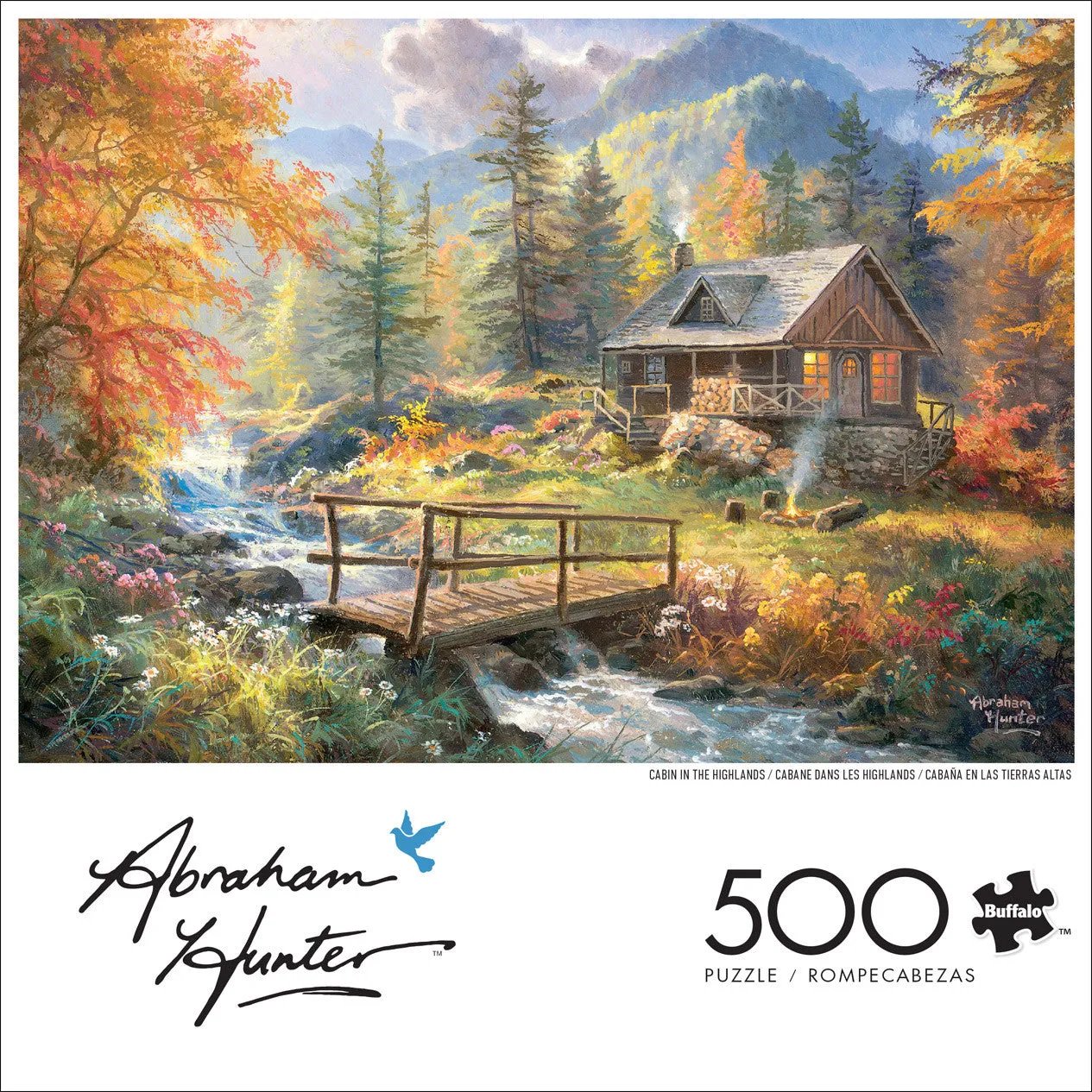 Buffalo Games Cabin in the Highlands puslespil 500 brikker efterår