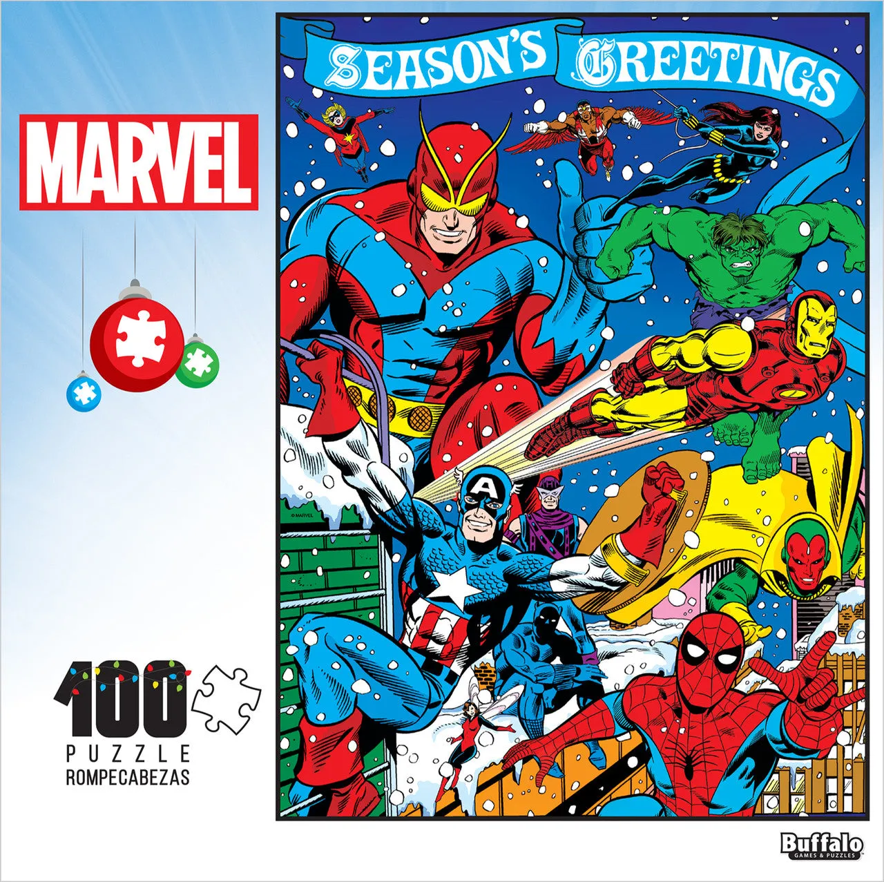 Buffalo Games Marvel Season's Greetings puslespil 100 brikker