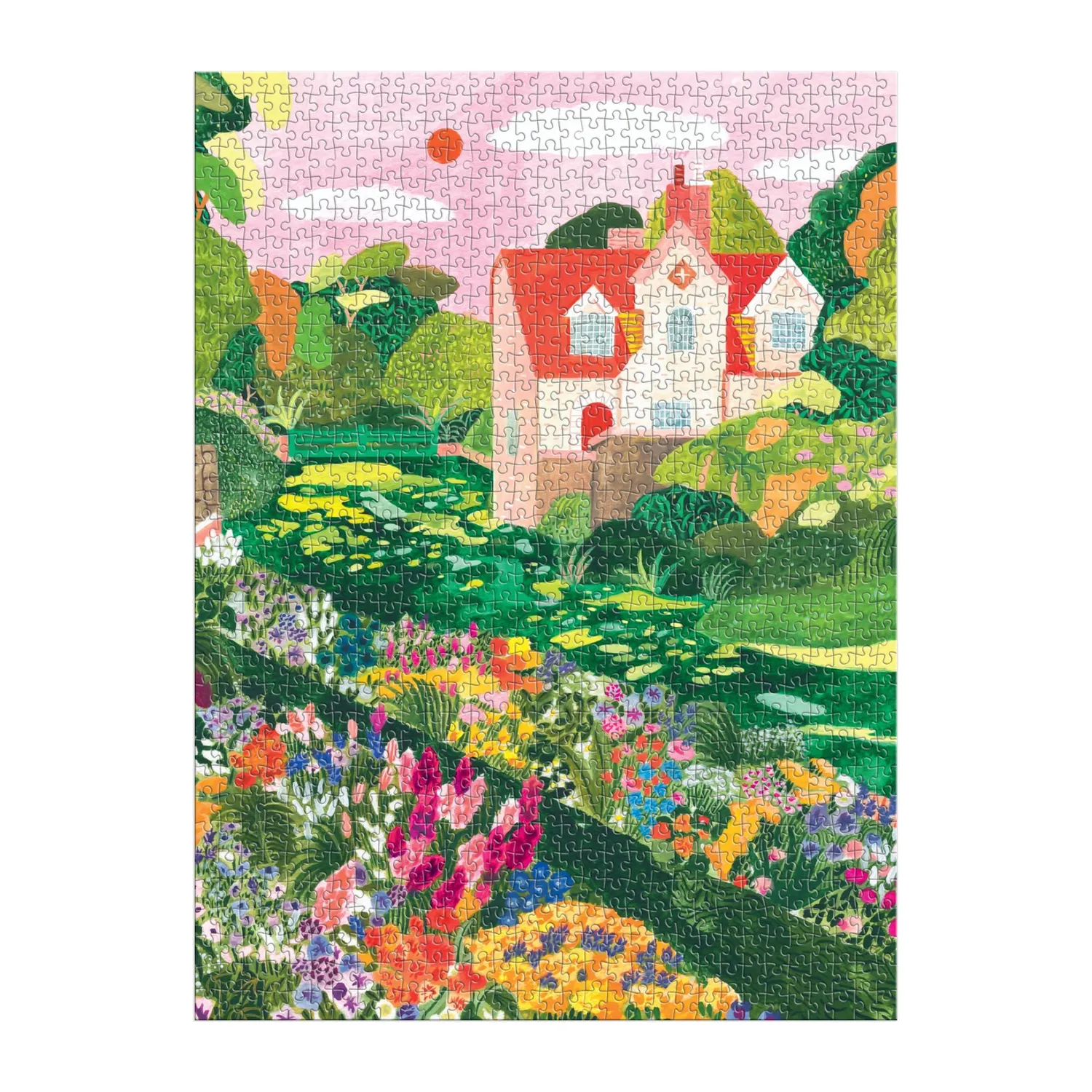 Galison Blooming Meadow puslespil 1000 brikker eng