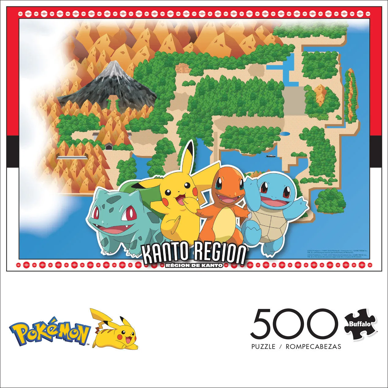 Buffalo Games Pokemon Kanto puslespil 500 brikker kort