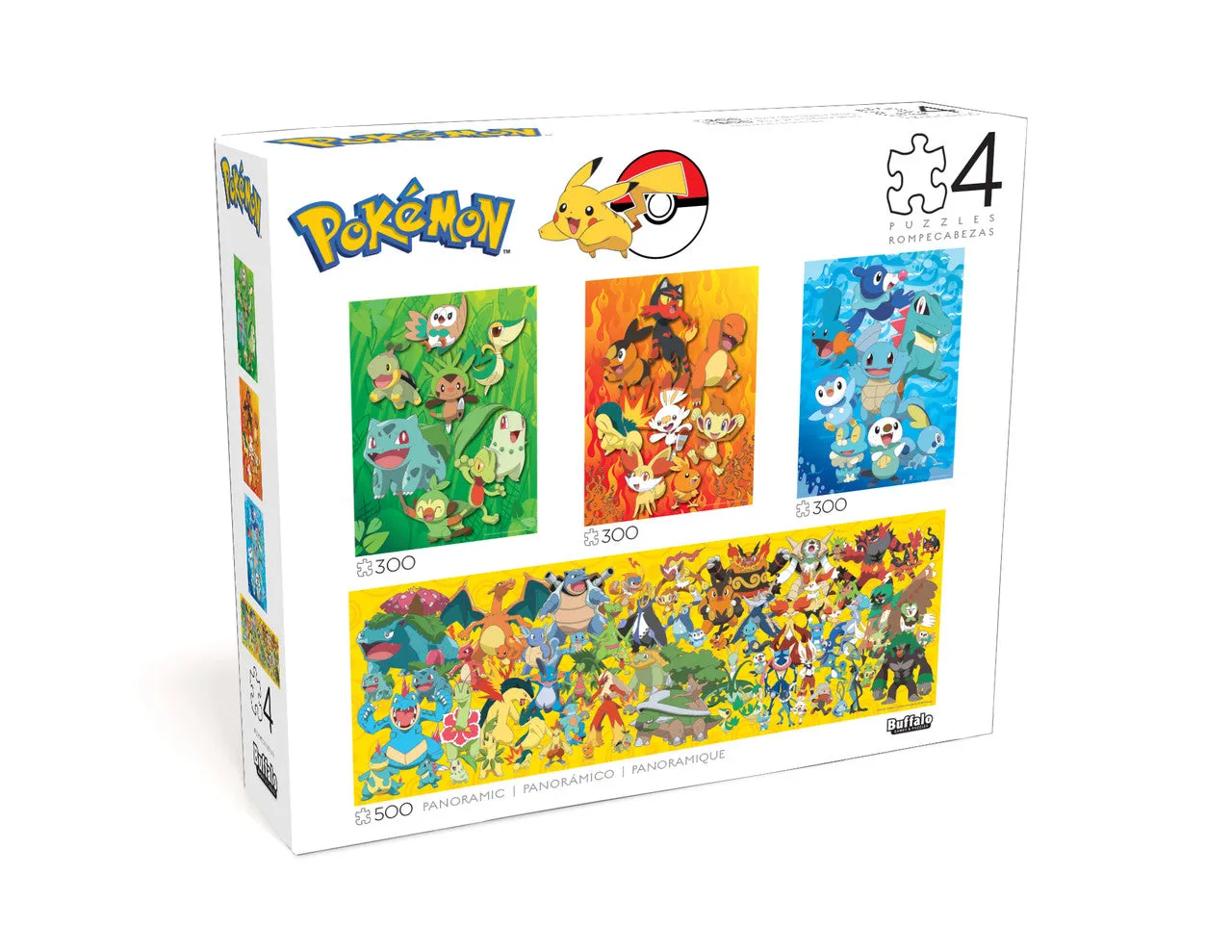 Buffalo Games Pokémon 4-i-1 puslespil multipack 300+500 brikker