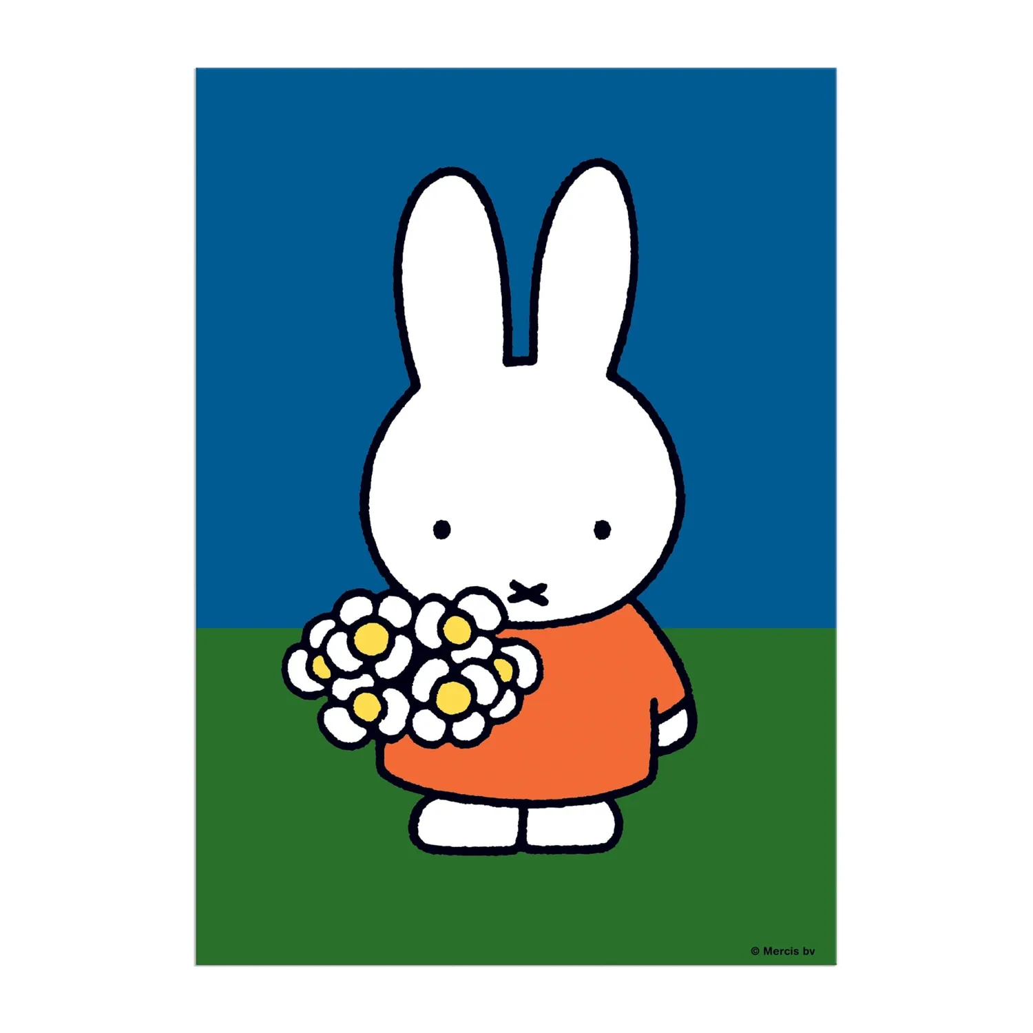 Galison Miffy With Flowers puslespil 60 brikker kort