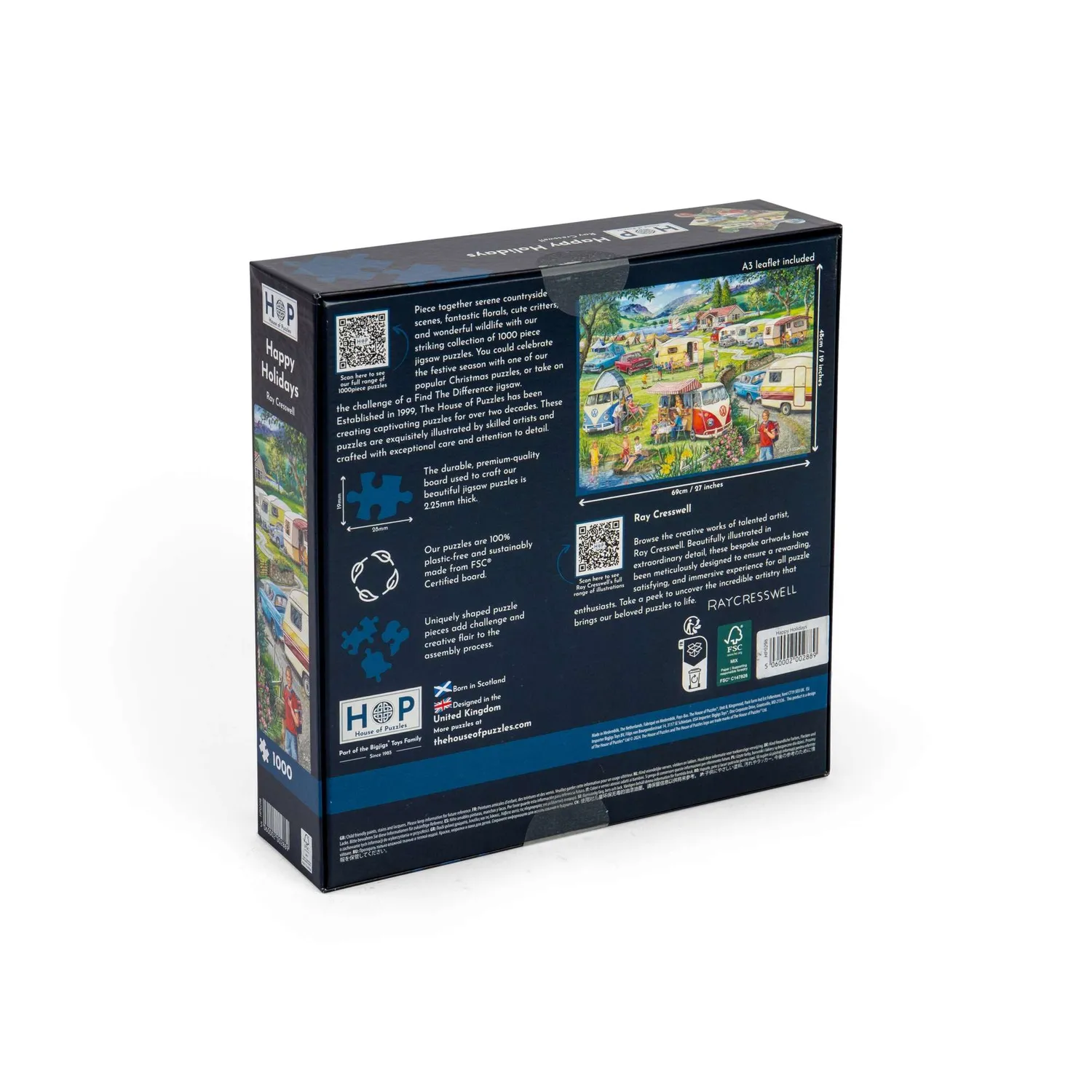 House of Puzzle Happy Holidays puslespil 1000 brikker camping
