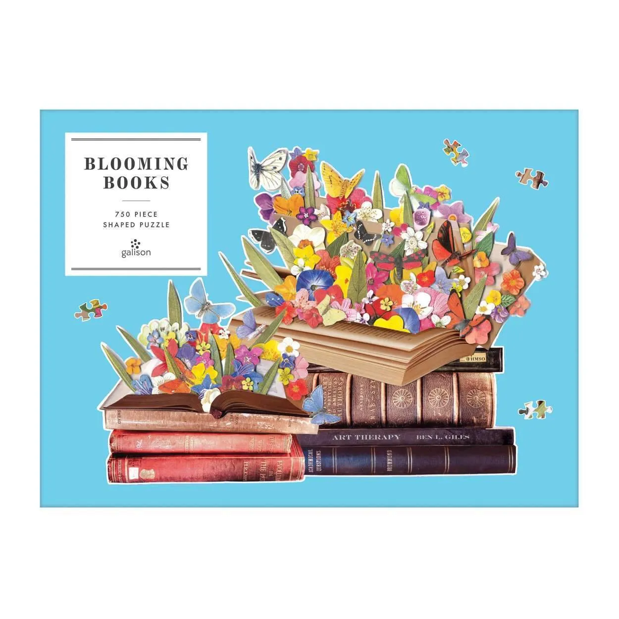 Galison Blooming Books puslespil 750 brikker blomster formet