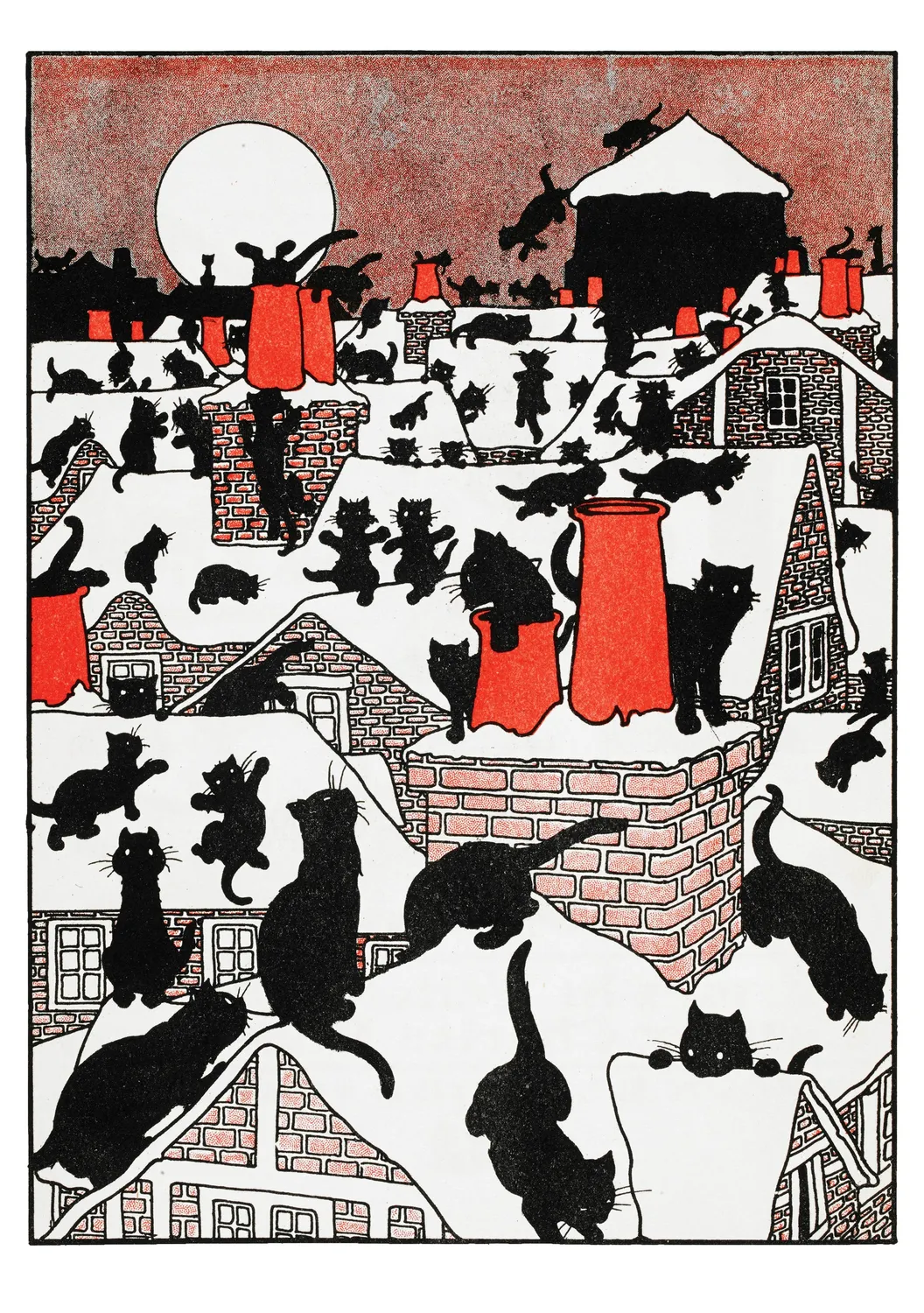 Pomegranate Charles Robinson Black Cat Holiday julekort æske