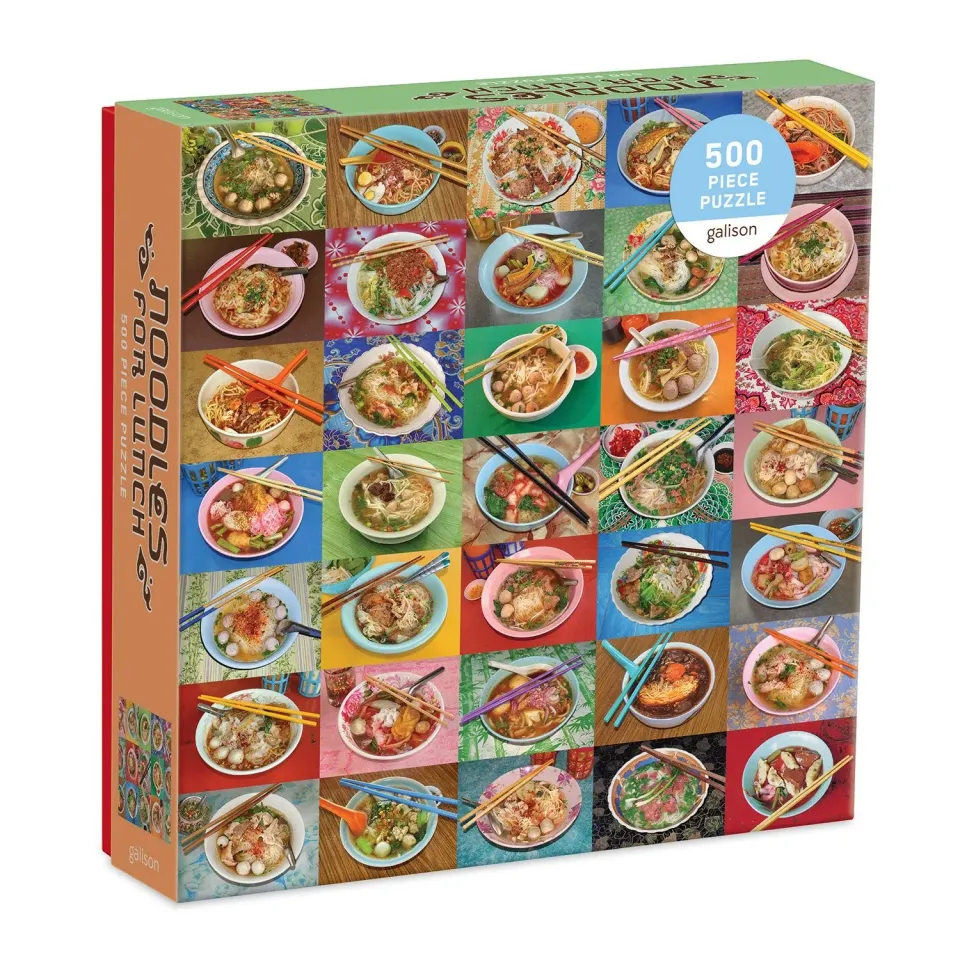 Galison Troy Litten Noodles for Lunch puslespil 500 brikker mad