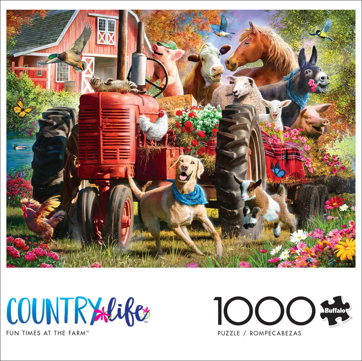 Buffalo Games Country Life Fun Times at the Farm puslespil 1000 brikker bondegård