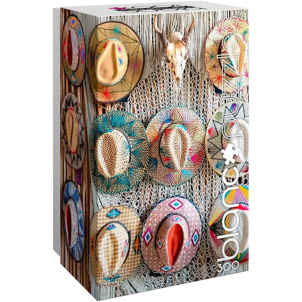 Buffalo Games Blanc Hats of Mexico puslespil 300 brikker hatte