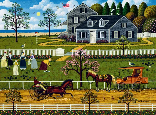 Buffalo Games Charles Wysocki Boccie Ladies puslespil 1000 brikker