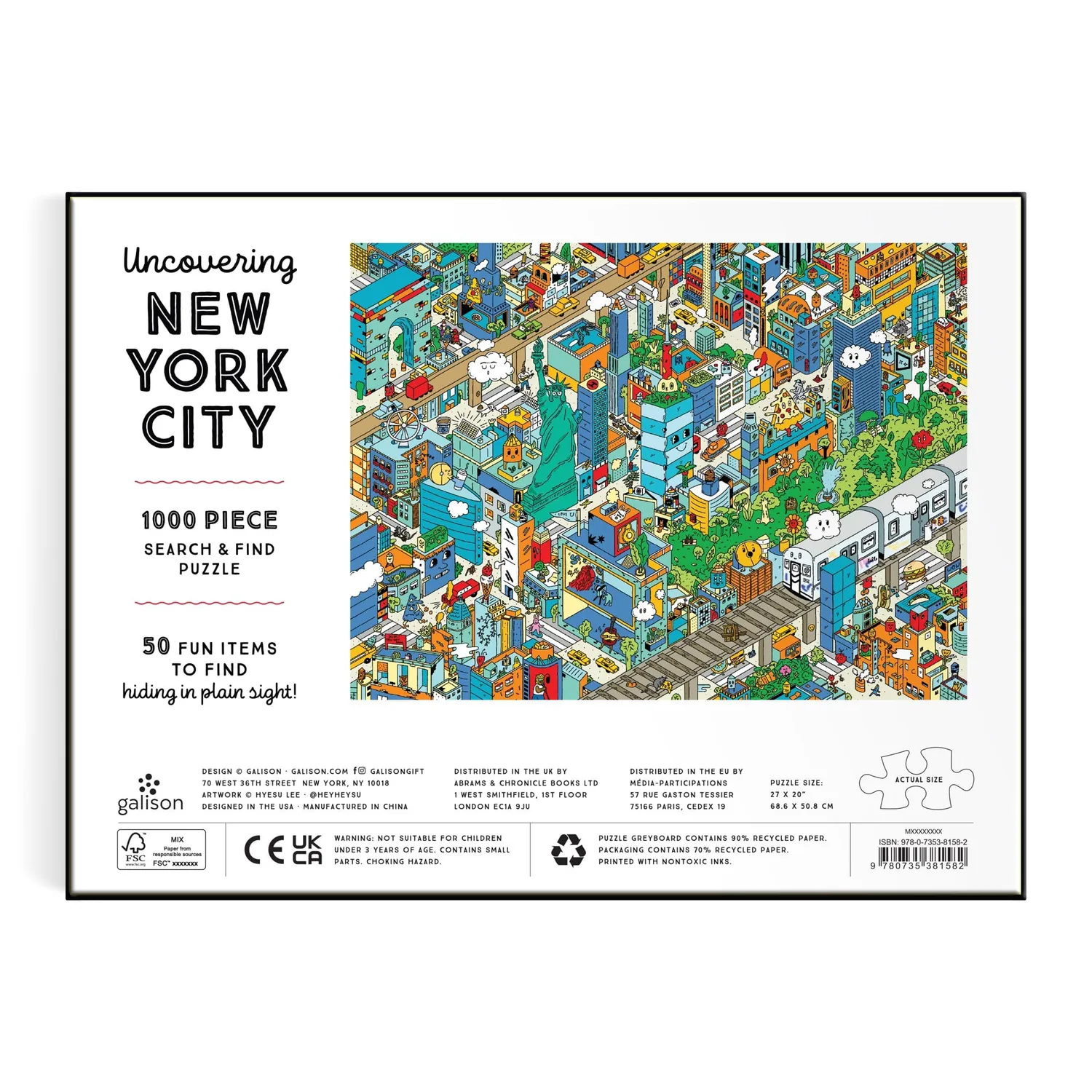 Good Puzzle Co. Uncovering New York City Search Find puslespil 1000 brikker