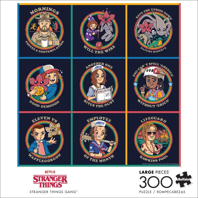 Buffalo Games Stranger Things Gang puslespil 300 brikker store