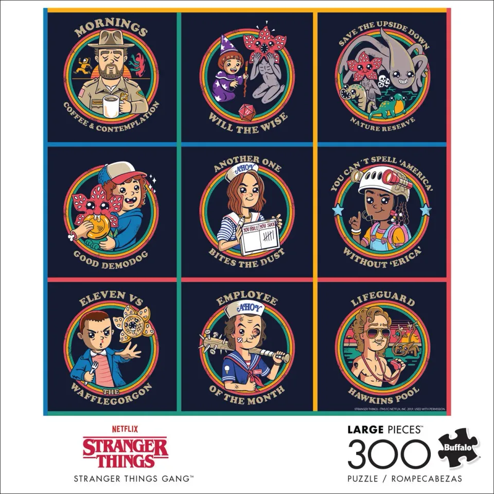 Buffalo Games Stranger Things Gang puslespil 300 brikker store