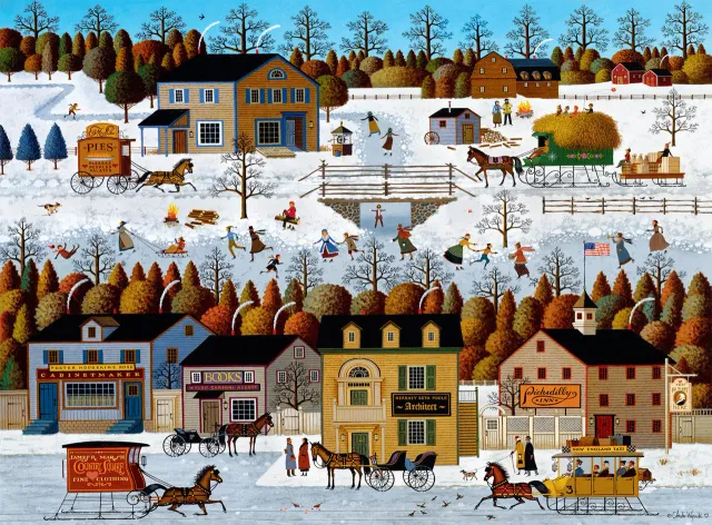 Buffalo Games Wysocki Windjammer Canal puslespil 1000 brikker vinter