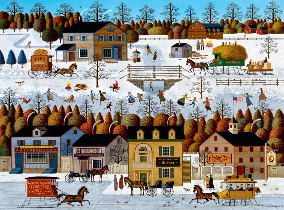 Buffalo Games Wysocki Windjammer Canal puslespil 1000 brikker vinter
