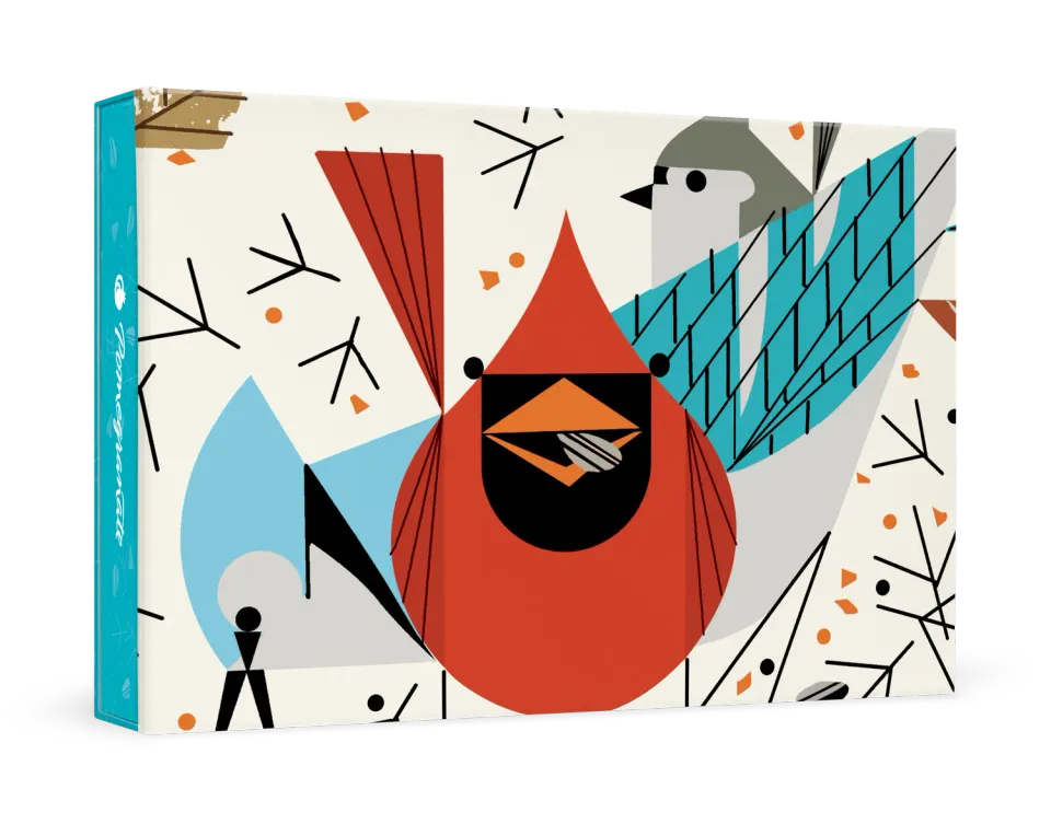 Pomegranate Charley Harper Birdfeeders takkekort 10 stk