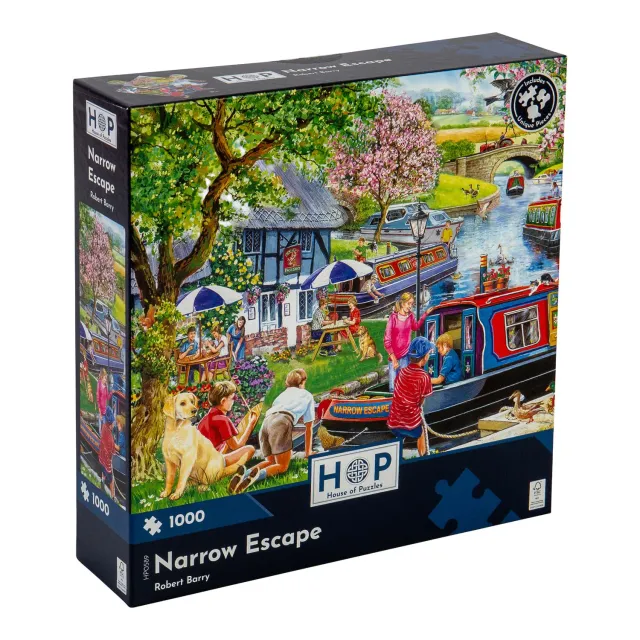 House of Puzzle Narrow Escape puslespil 1000 brikker kanalmotiv