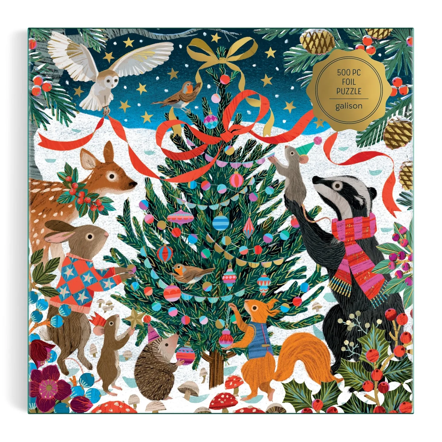 Good Puzzle Co. Victoria Ball Woodland Merrymakers puslespil 500 brikker folie