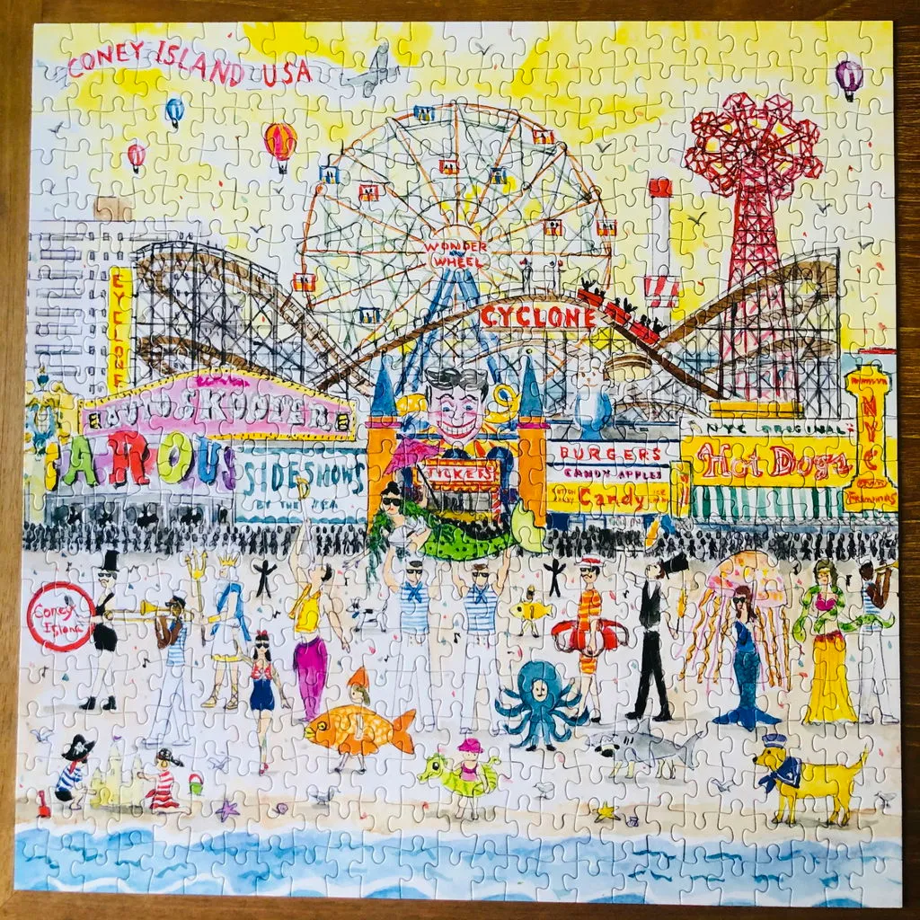 Galison Storrings Summer Amusement Park puslespil 500 brikker tivoli