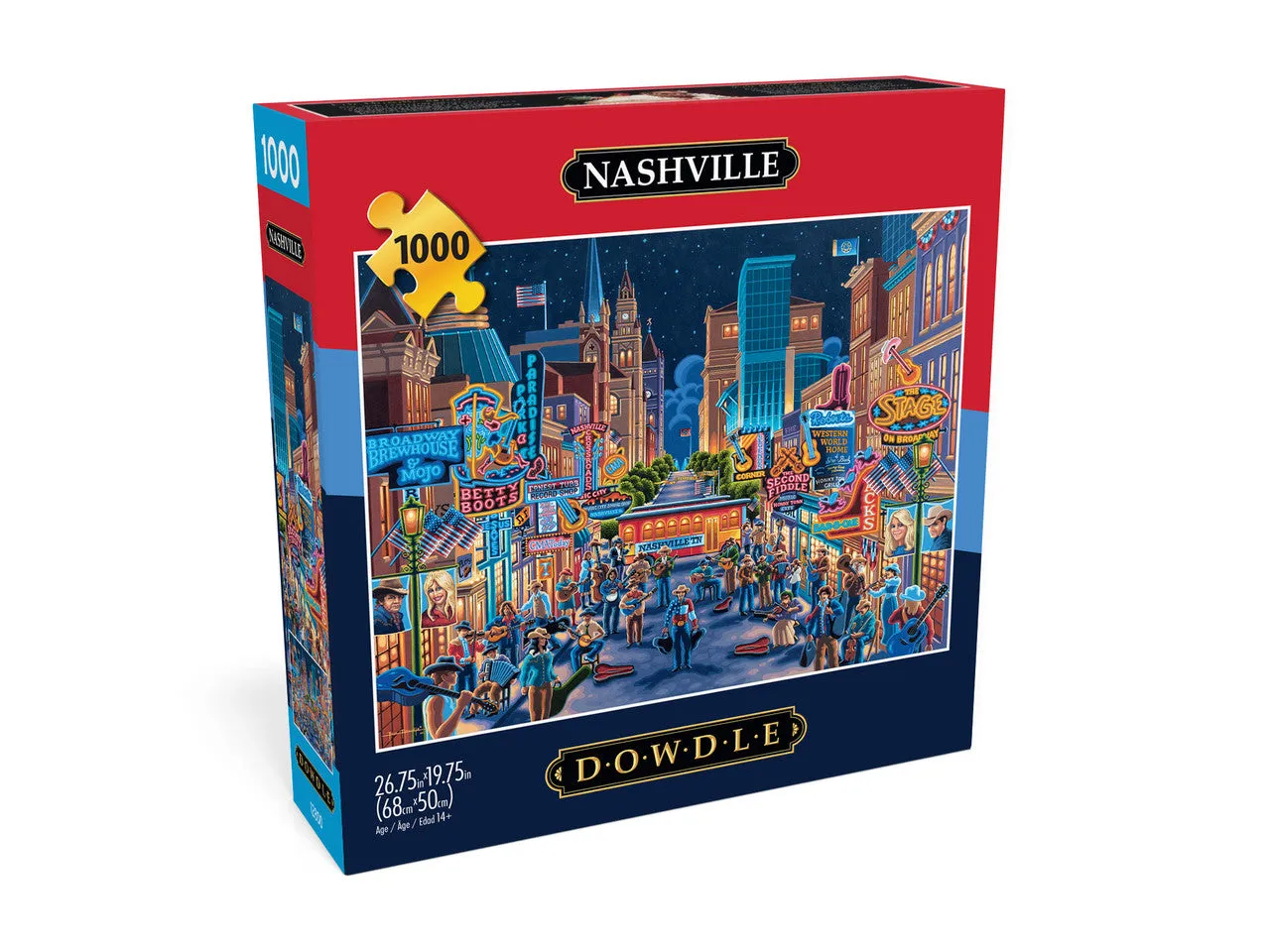Buffalo Games Eric Dowdle Nashville puslespil 1000 brikker bymotiv