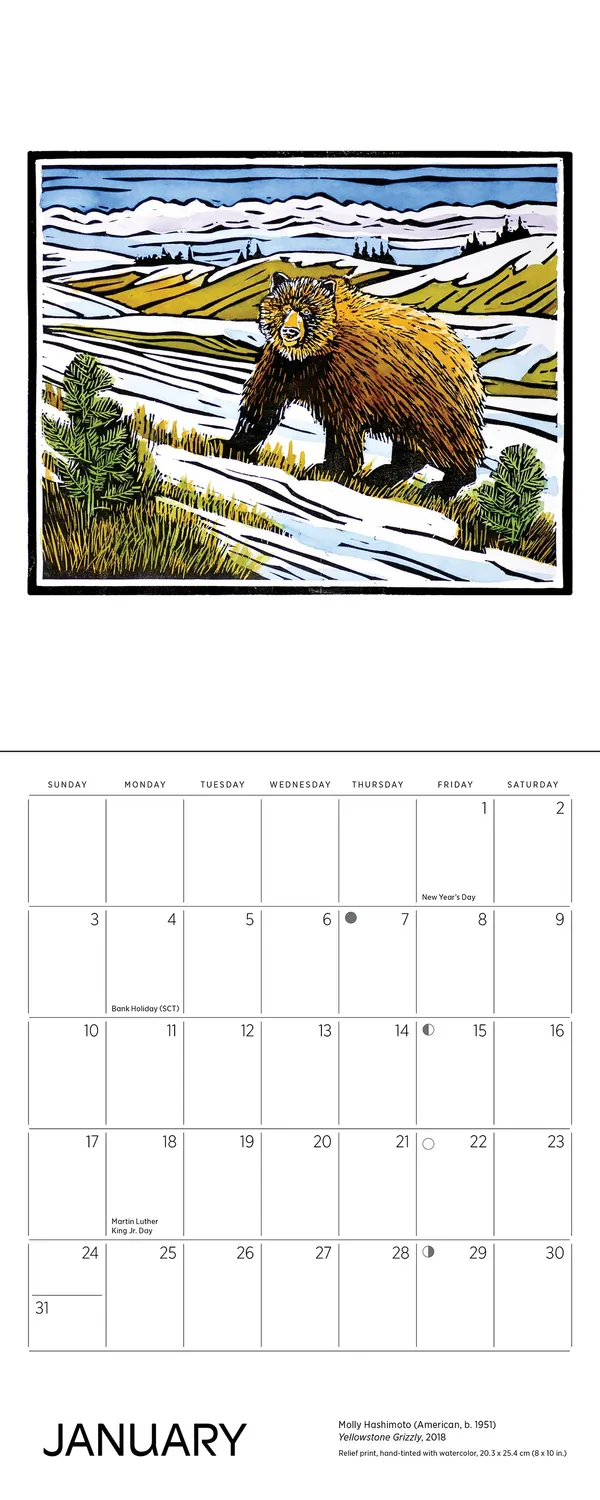 Pomegranate Molly Hashimoto Wildlife 2027 minivægkalender dyr