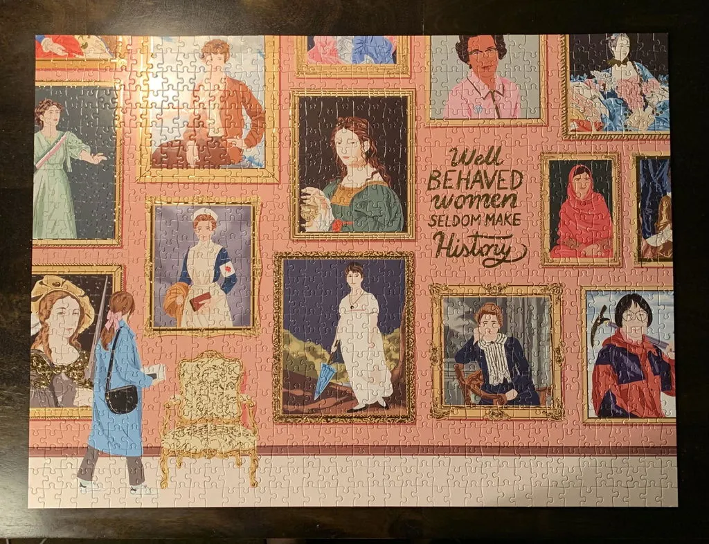 Galison Herstory Museum 1000 puslespil guld folie