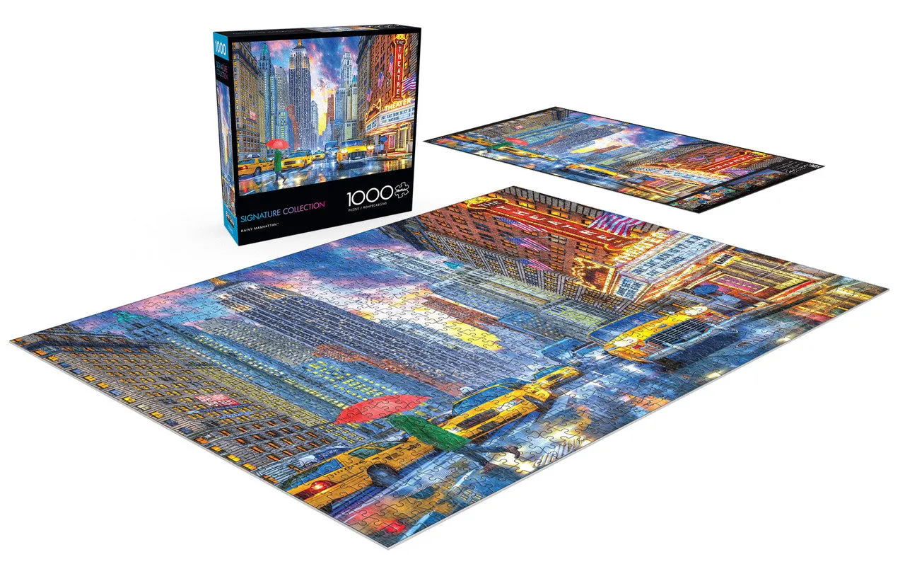 Buffalo Games Rainy Manhattan puslespil 1000 brikker by