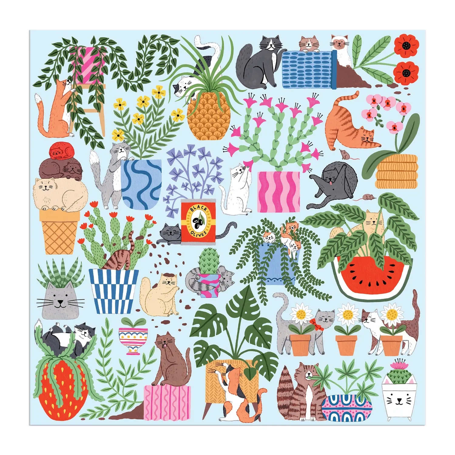 Good Puzzle Co. Cats in the Houseplants puslespil 500 katte