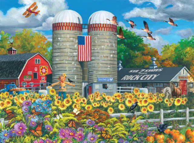 Buffalo Games Country Life Rock City Farm puslespil 1000 brikker