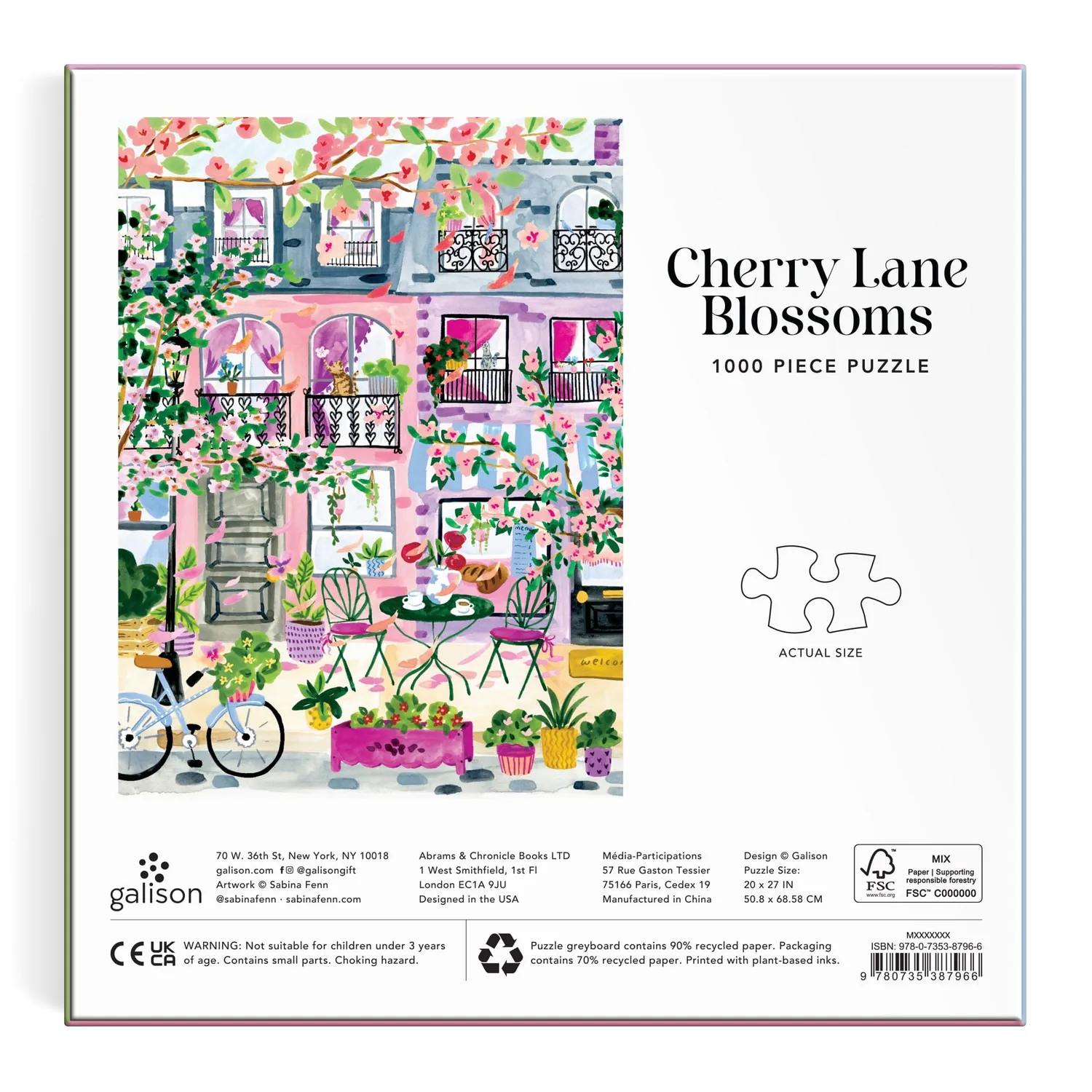 Good Puzzle Co. Cherry Lane Blossoms puslespil 1000 brikker forår