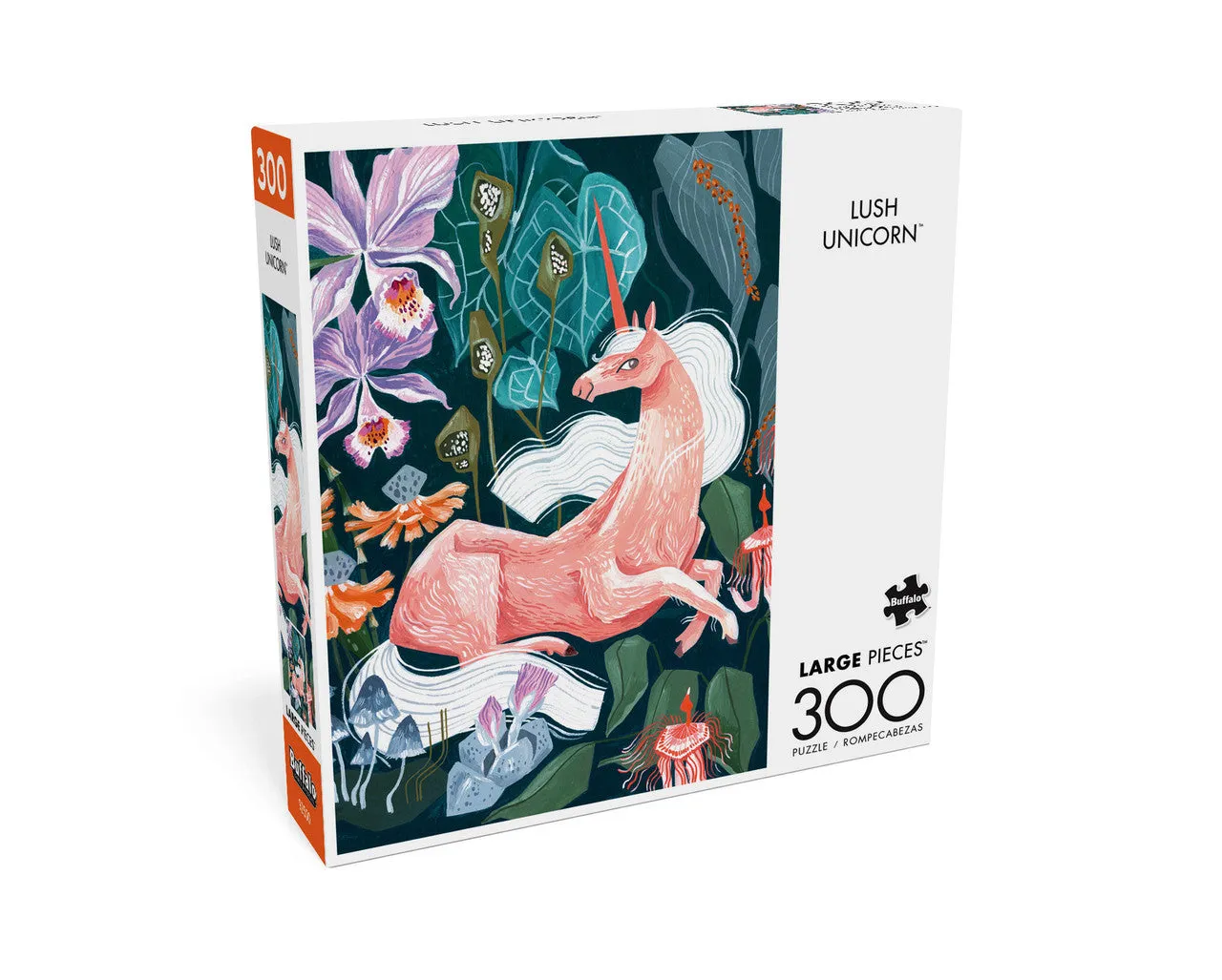 Buffalo Games Lush Unicorn puslespil 300 store brikker pastel