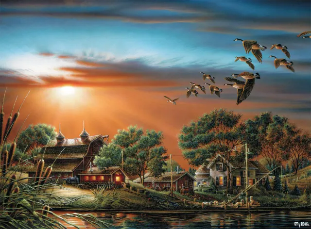 Buffalo Games Terry Redlin Lazy Afternoon puslespil 1000 brikker