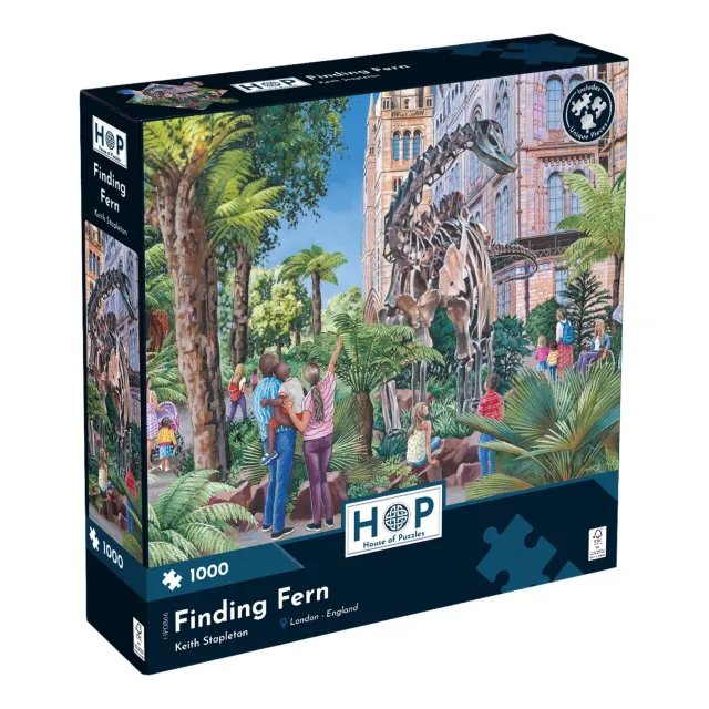 House of Puzzle Finding Fern puslespil 1000 brikker dinosaur