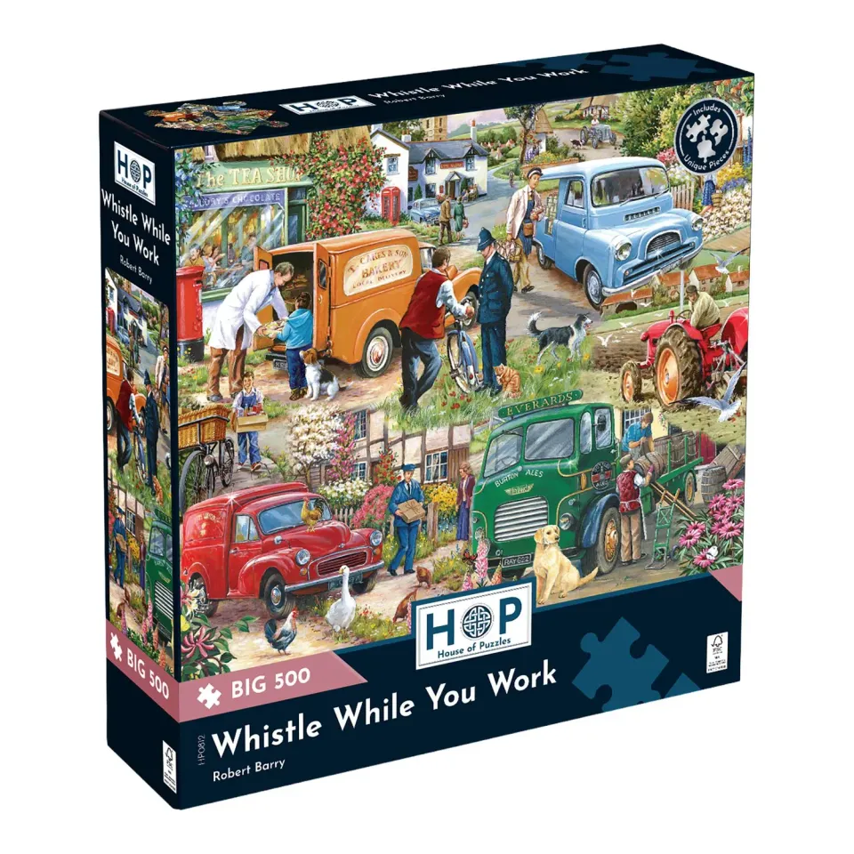 House of Puzzles Whistle While You Work puslespil BIG 500 gård