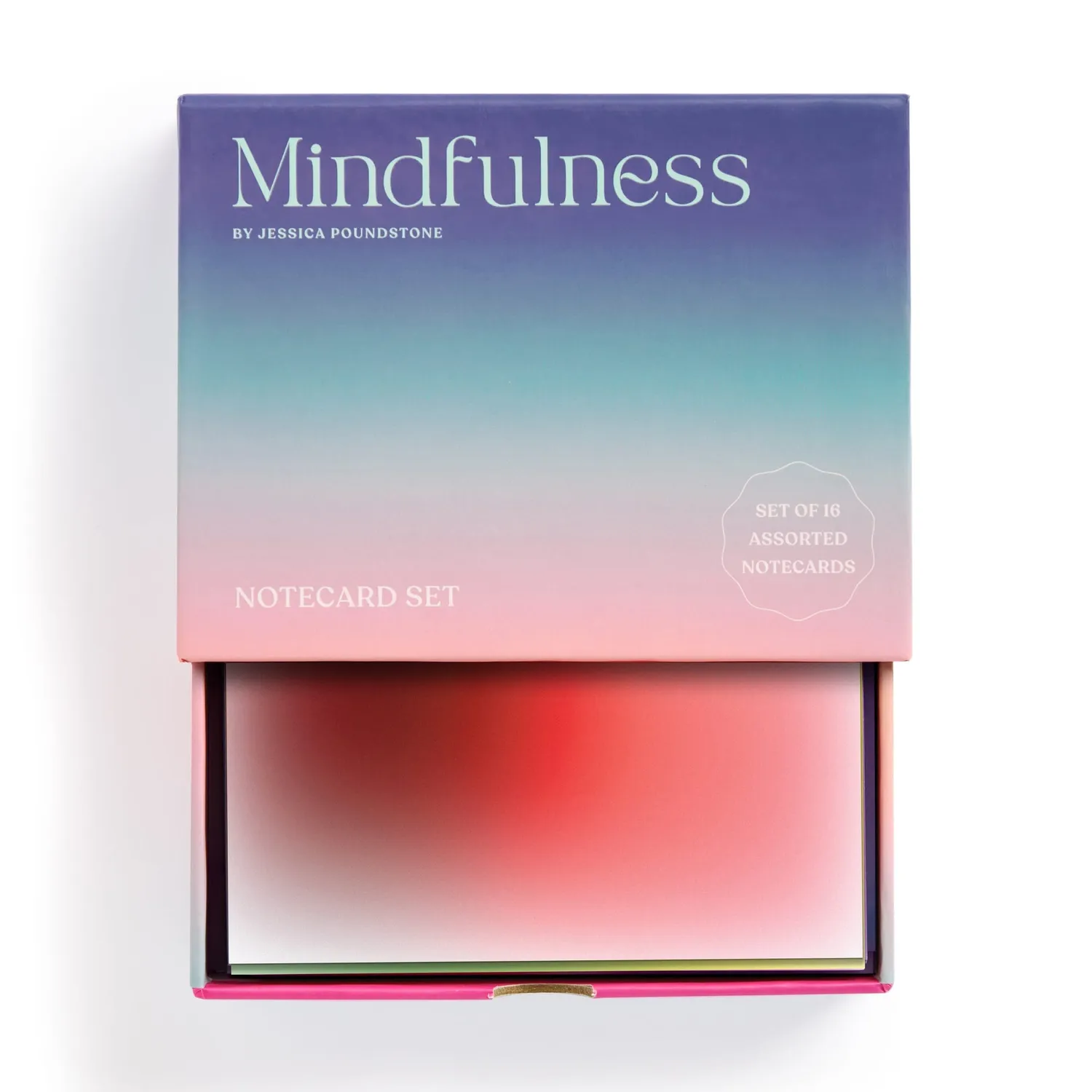 Galison Jessica Poundstone Mindfulness kort sæt 16 stk farve