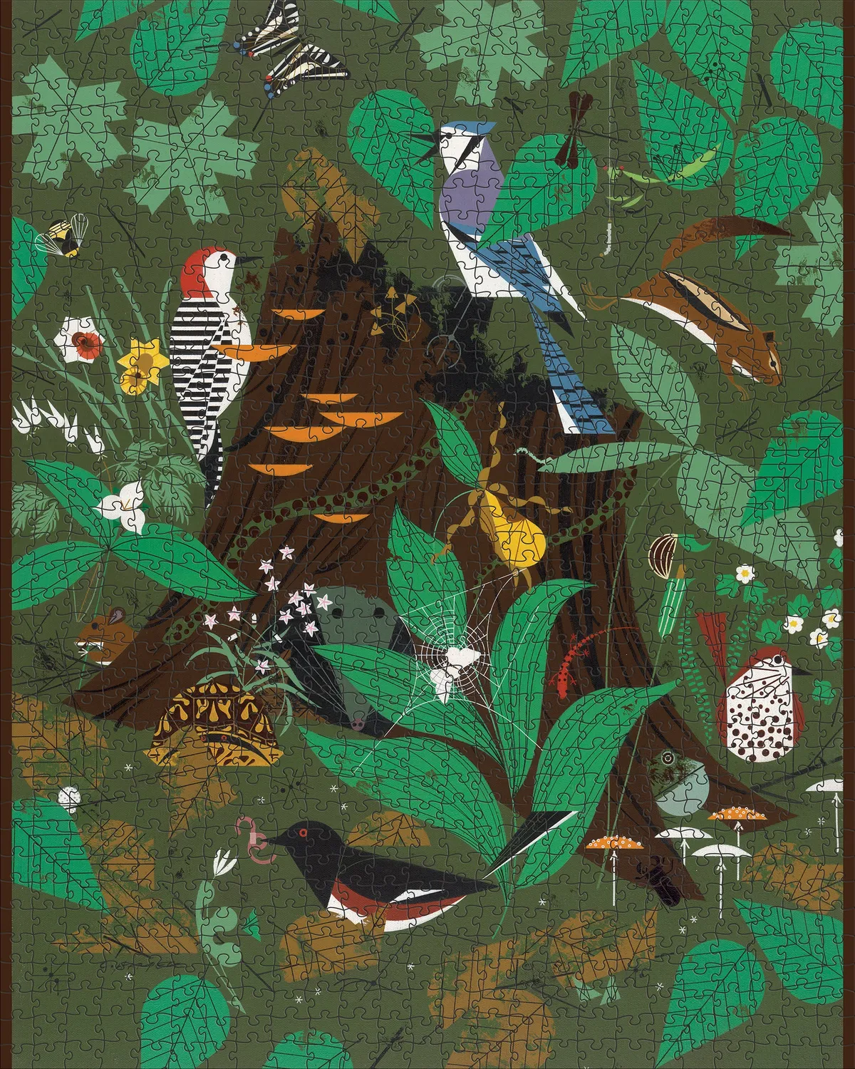 Pomegranate Charley Harper Woodland Wonders puslespil 1000 skovdyr