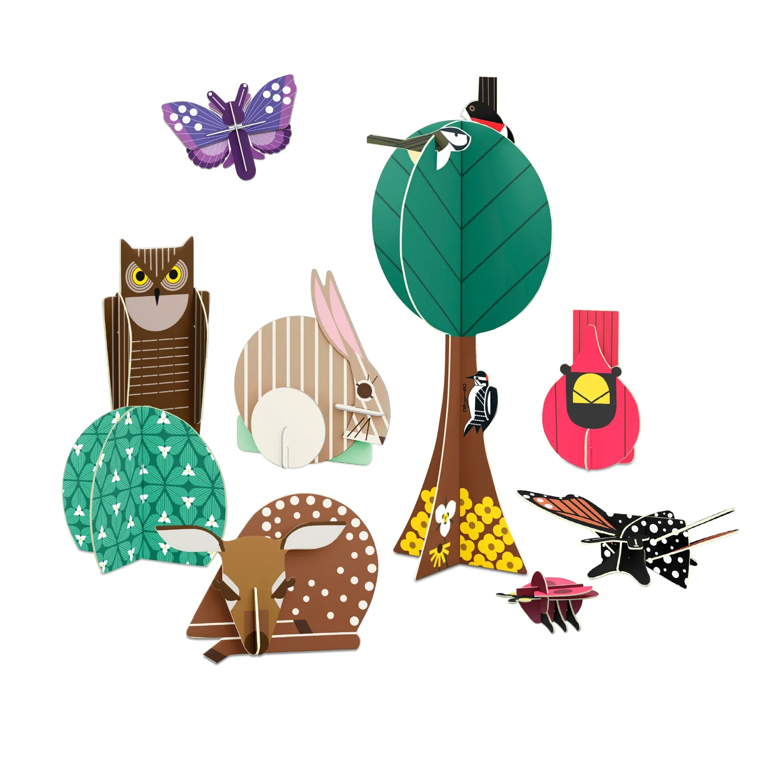 Pomegranate Charley Harper Animal Menagerie samlesæt fugle dyr