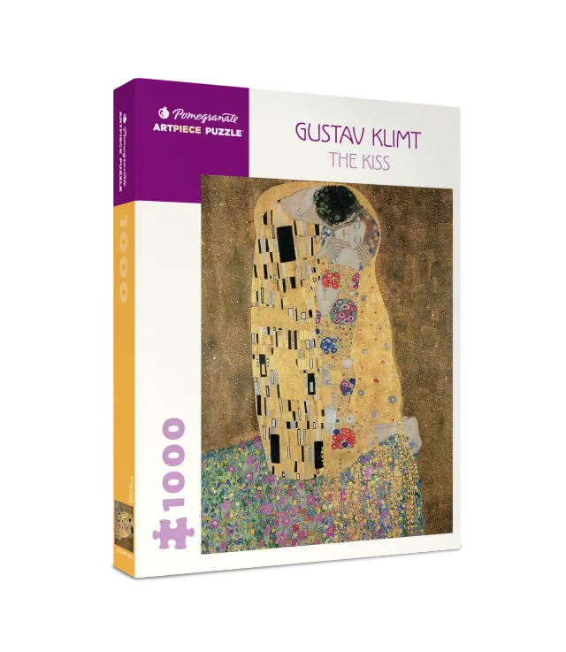 Pomegranate Klimt The Kiss puslespil 1000 brikker guldmotiv