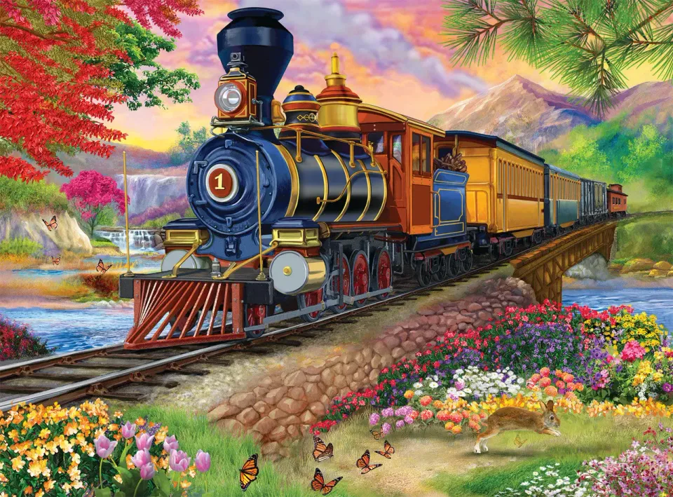 Buffalo Games Bigelow Scenic Steam Engine puslespil 1000 tog