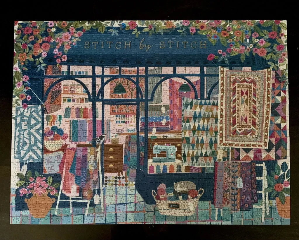 Good Puzzle Co. Victoria Ball Stitch by Stitch puslespil 1000 syning