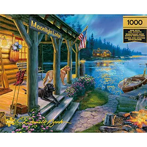 Buffalo Gold Moonlight Lodge puslespil 1000 brikker gaveæske