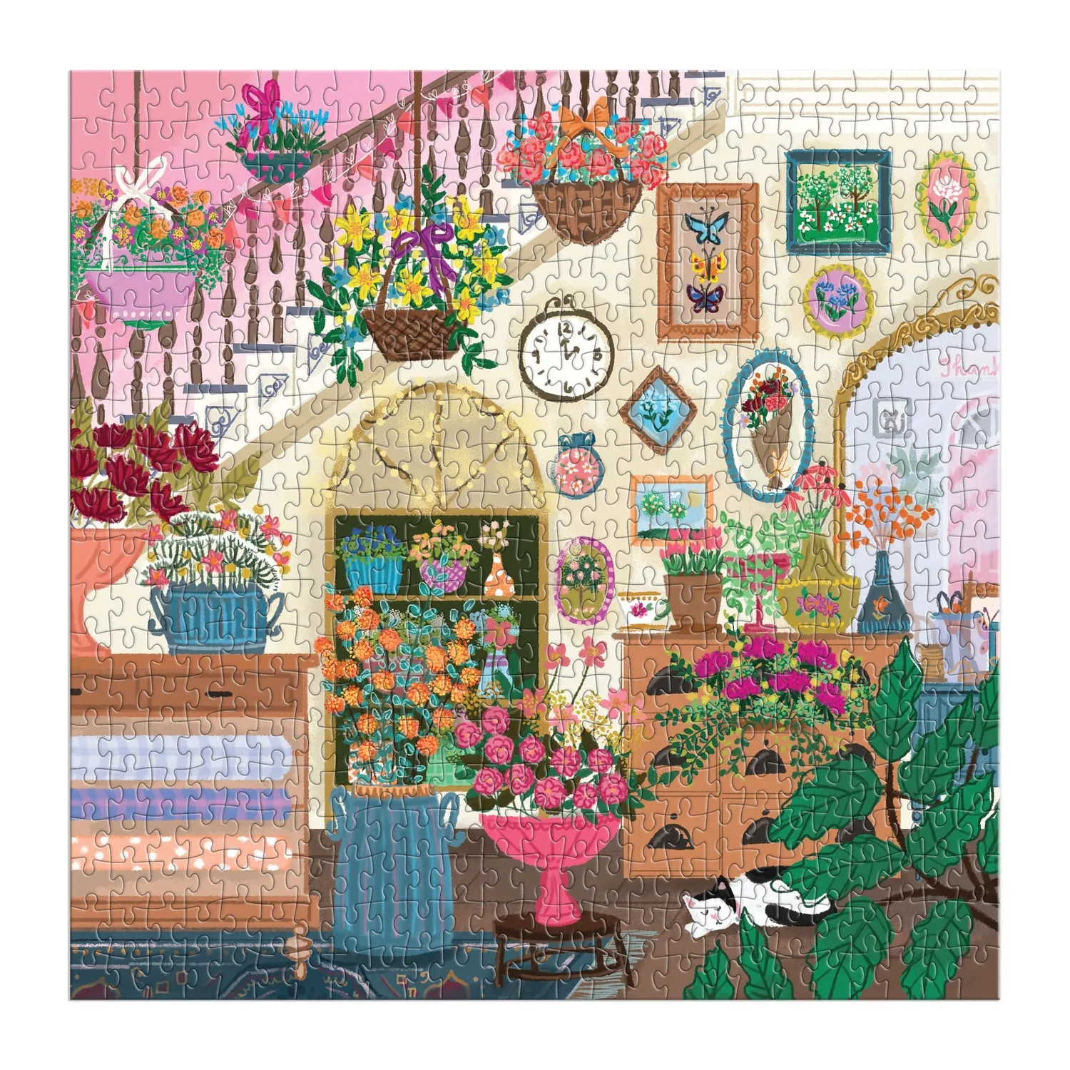 Good Puzzle Co. Joy Laforme Flower Shop puslespil 500 brikker hus