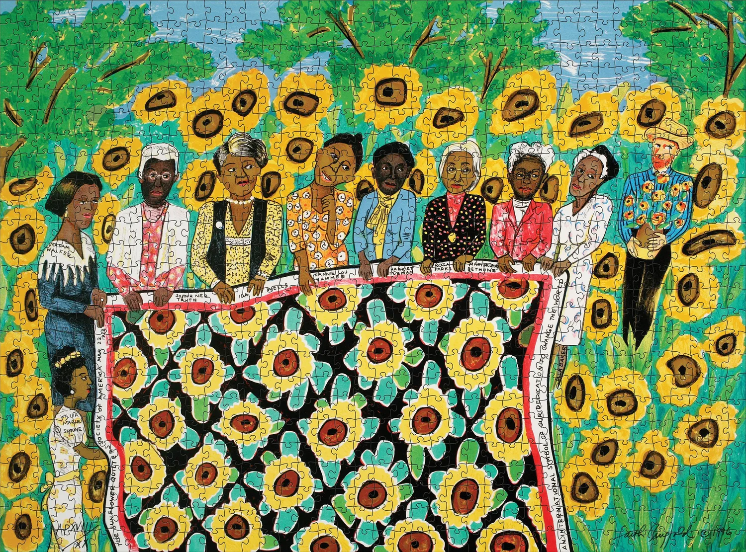 Pomegranate Faith Ringgold Sunflower Quilting puslespil 1000 brikker