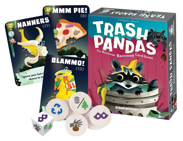Gamewright Trash Pandas kortspil familiespil push-your-luck